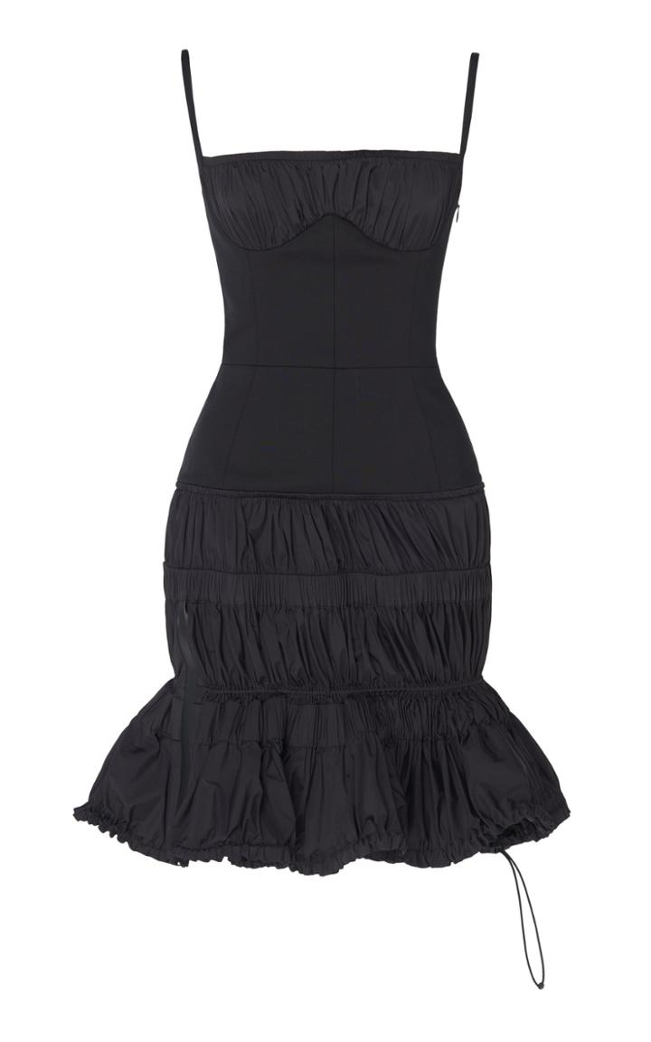 Moda Operandi Mugler Nylon Peplum Hem Dress Size: 34