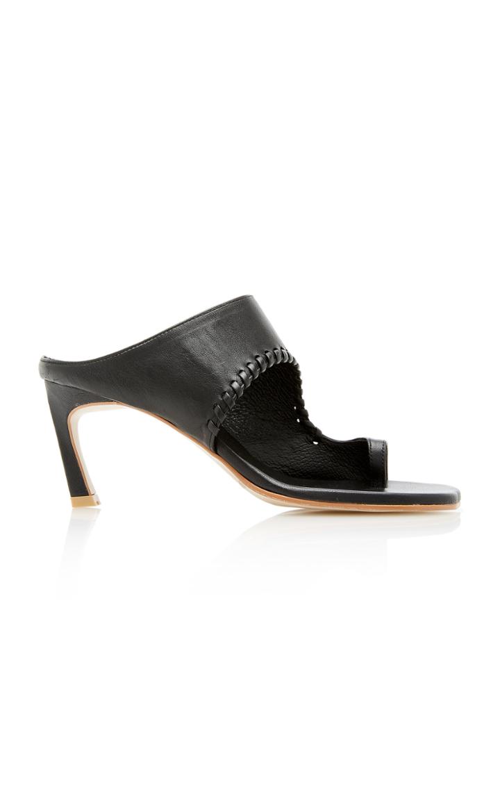 Reike Nen Turnover Cutout Leather Sandals Size: 39