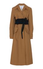 Rosie Assoulin Plaid Cotton-gabardine Obi Trench Coat