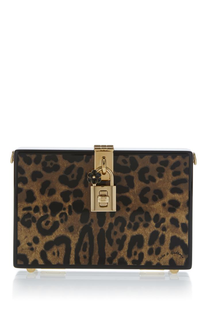 Dolce & Gabbana Printed Wood Clutch