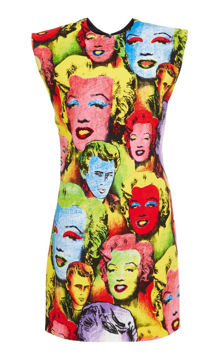 Versace Printed Cady Sheath Dress