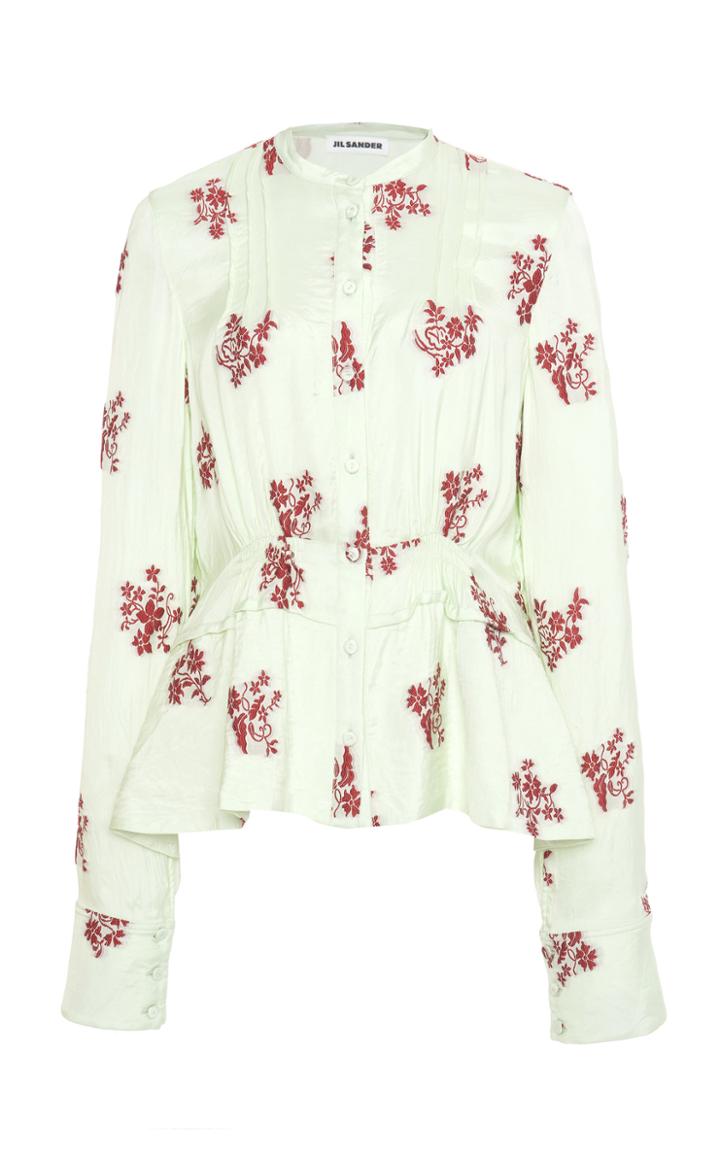 Moda Operandi Jil Sander Printed Satin Top
