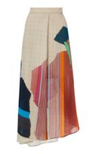 Akris Wool Georgette Print Skirt
