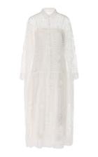 Adam Lippes Collared Embroidered Tulle Dress