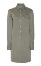 Peter Do Longline Button-front Satin-twill Top