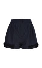 Bourie Ruffled Wool-blend Shorts