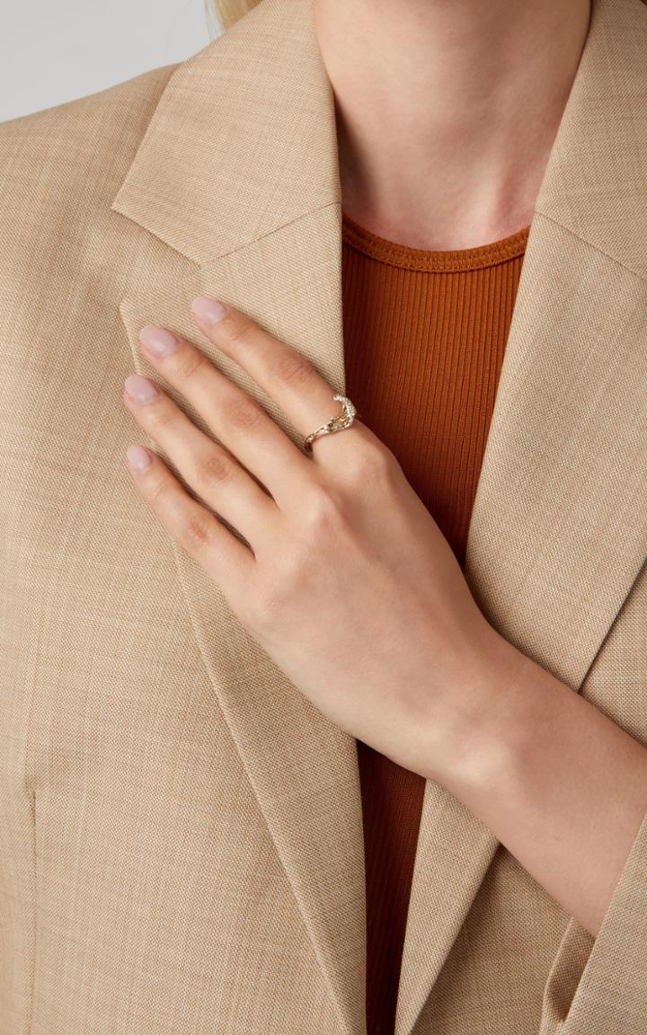 Bibi Van Der Velden Wave Stackable Ring One