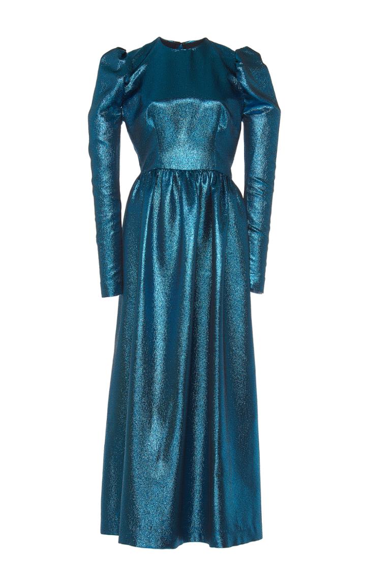 Sandra Mansour Hyperion Metallic Midi Dress