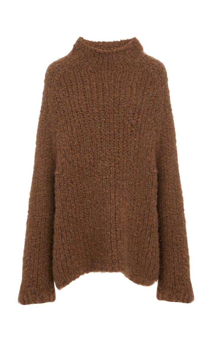 Lauren Manoogian Handknit Boucle Turtleneck