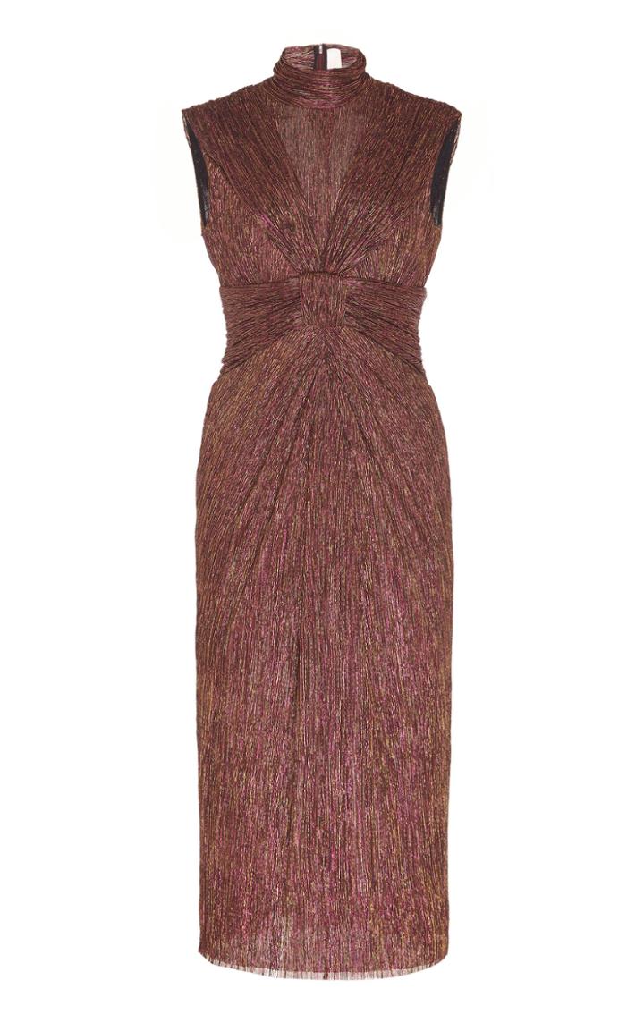 Peter Pilotto Metallic Jersey Twist Midi Dress