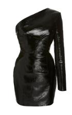 Zeynep Aray Backless Patent Leather Dress