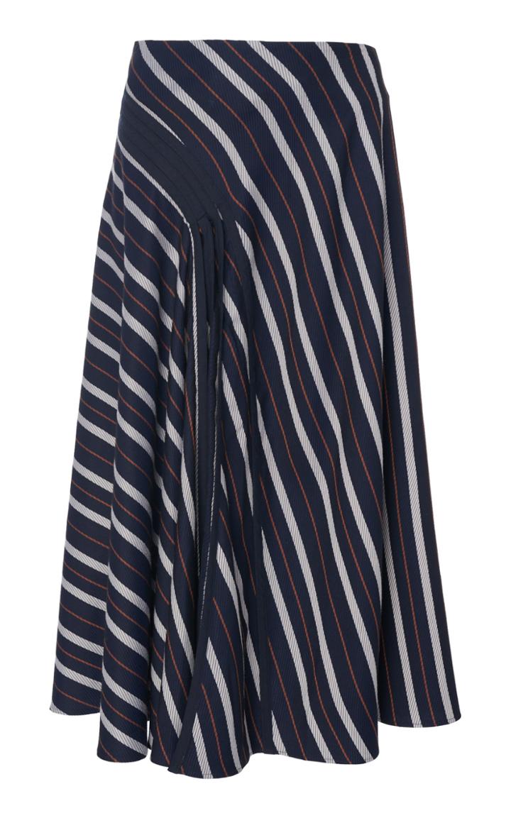 Palmer/harding Palmer//harding Radiant Striped Shell Midi Skirt