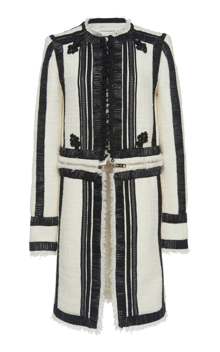 Giambattista Valli Embellished Convertible Virgin Wool Coat