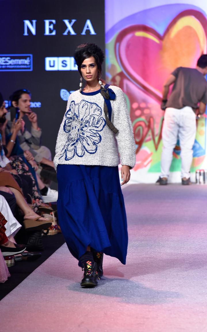 Pro Embroidered Chunky Knit Wool Sweater