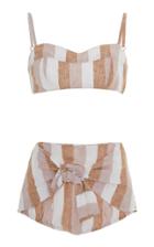Adriana Degreas Striped Top/shorts Set