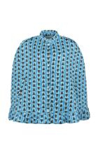 Moda Operandi Helmstedt Ruffled Quilted Silk Satin Poncho
