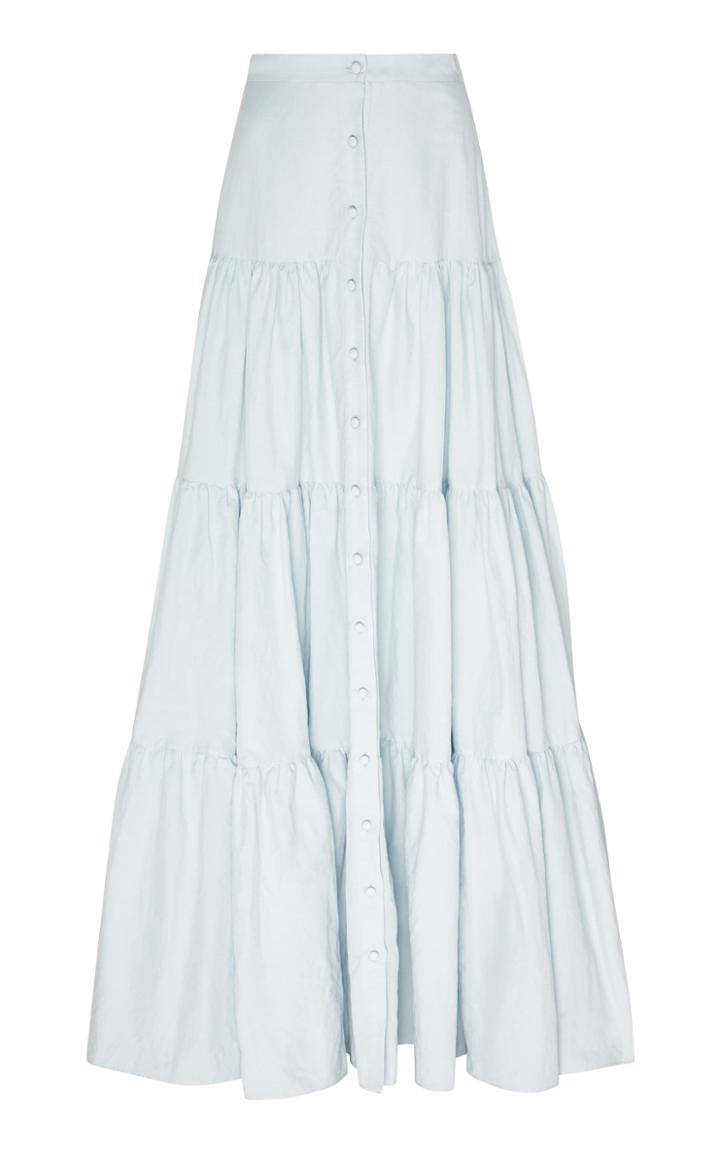 Brock Collection Tiered Cotton-poplin Maxi Skirt