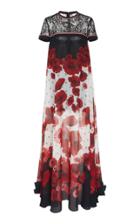 Elie Saab Printed Crepe Caftan