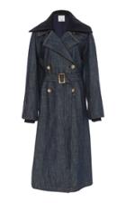 Tibi Trench With Removable Rib Collar