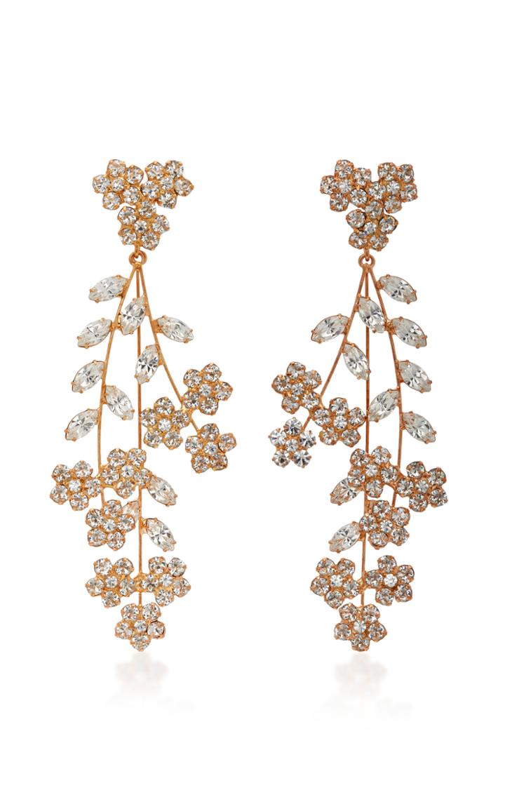 Jennifer Behr Rose Gold Swarovski Crystal Earrings