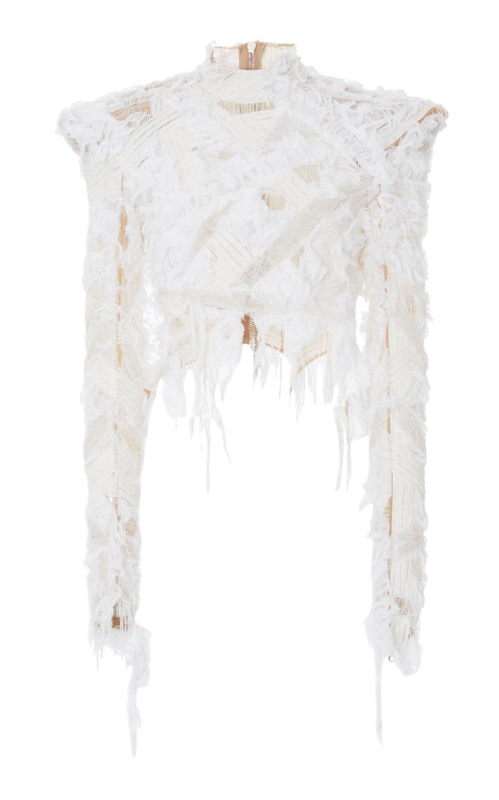 Balmain Embroidered Fil Coup Top