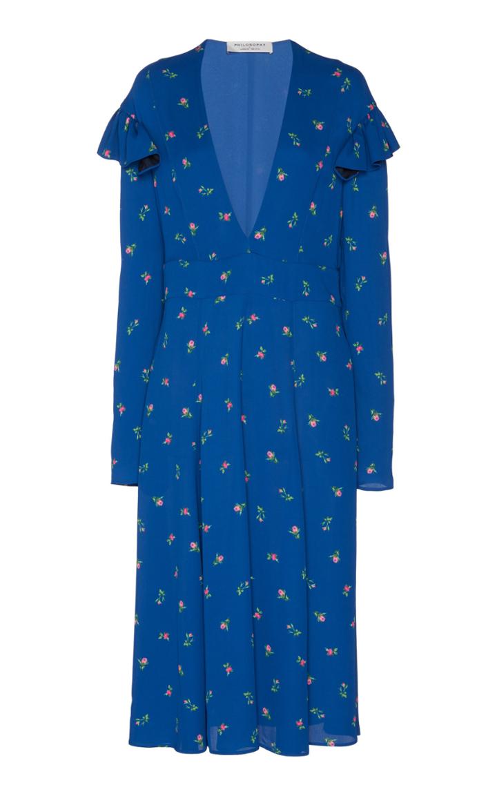Philosophy Di Lorenzo Serafini Floral-patterned Chiffon Dress