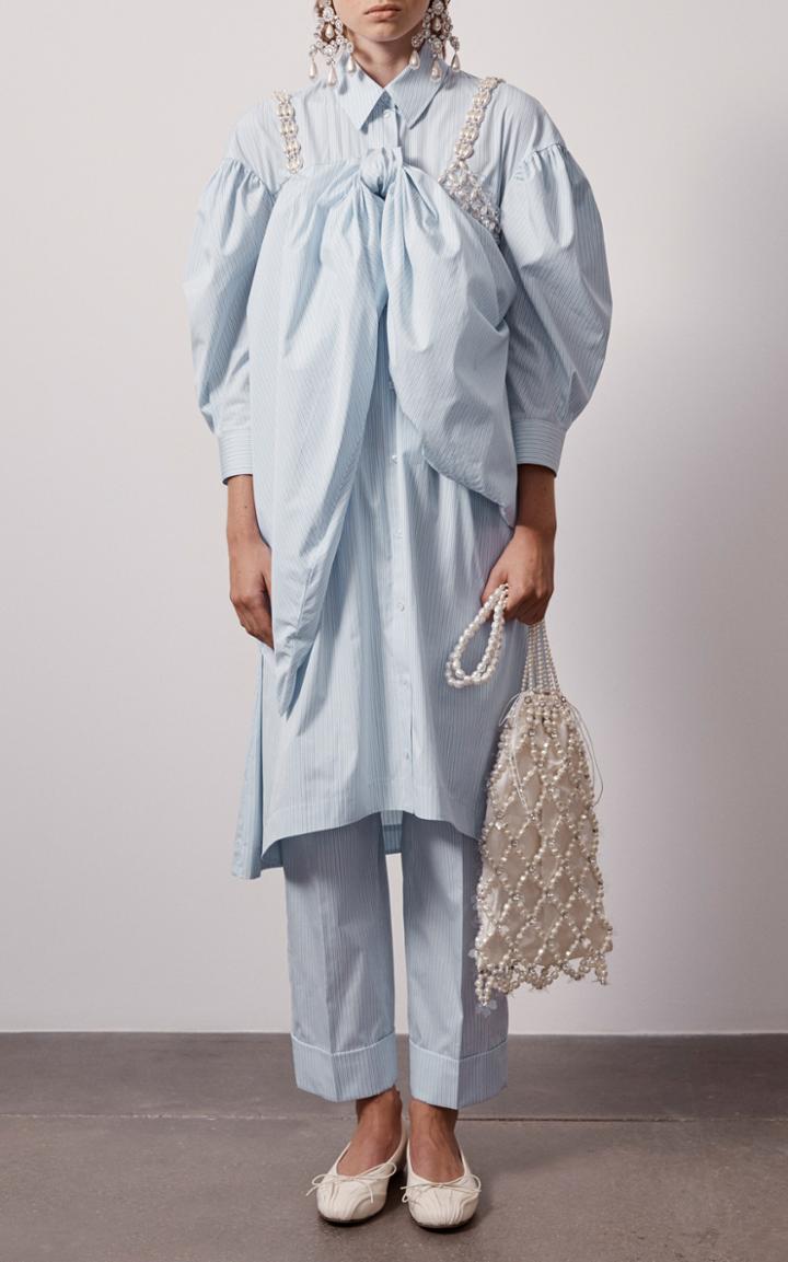 Moda Operandi Simone Rocha Cotton Straight-leg Cropped Pants
