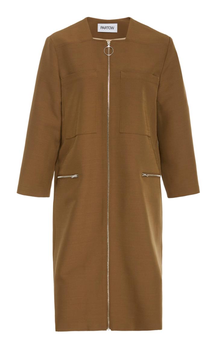 Partow Jaden Utility Crepe Mini Dress
