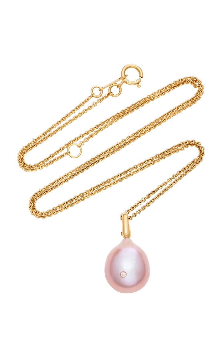 Cvc Stones Vamp 18k Gold And Pearl Necklace