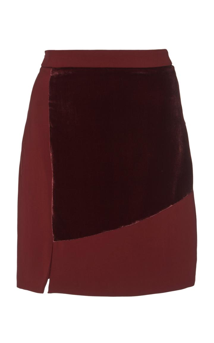 Cushnie Cady And Velvet Mini Skirt