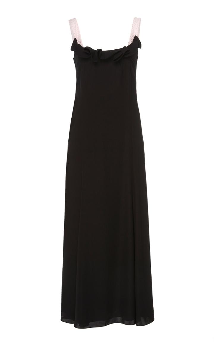 Noon By Noor Barnes Embroidered Crepe Midi Dress