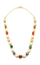 Sanjay Kasliwal Navratna 22k Gold And Gemstone Necklace