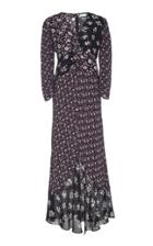 Rixo Chelsea Silk Midi Dress With Slit