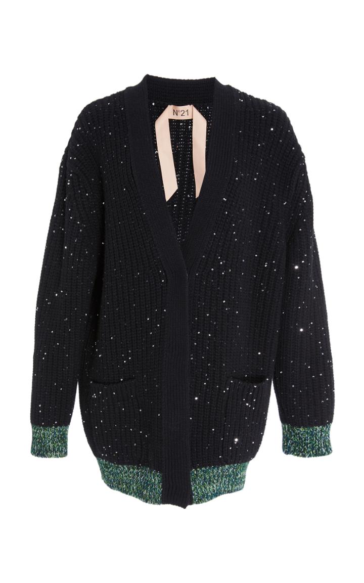 N 21 N&deg;21 Mildred Metallic Oversized Cardigan
