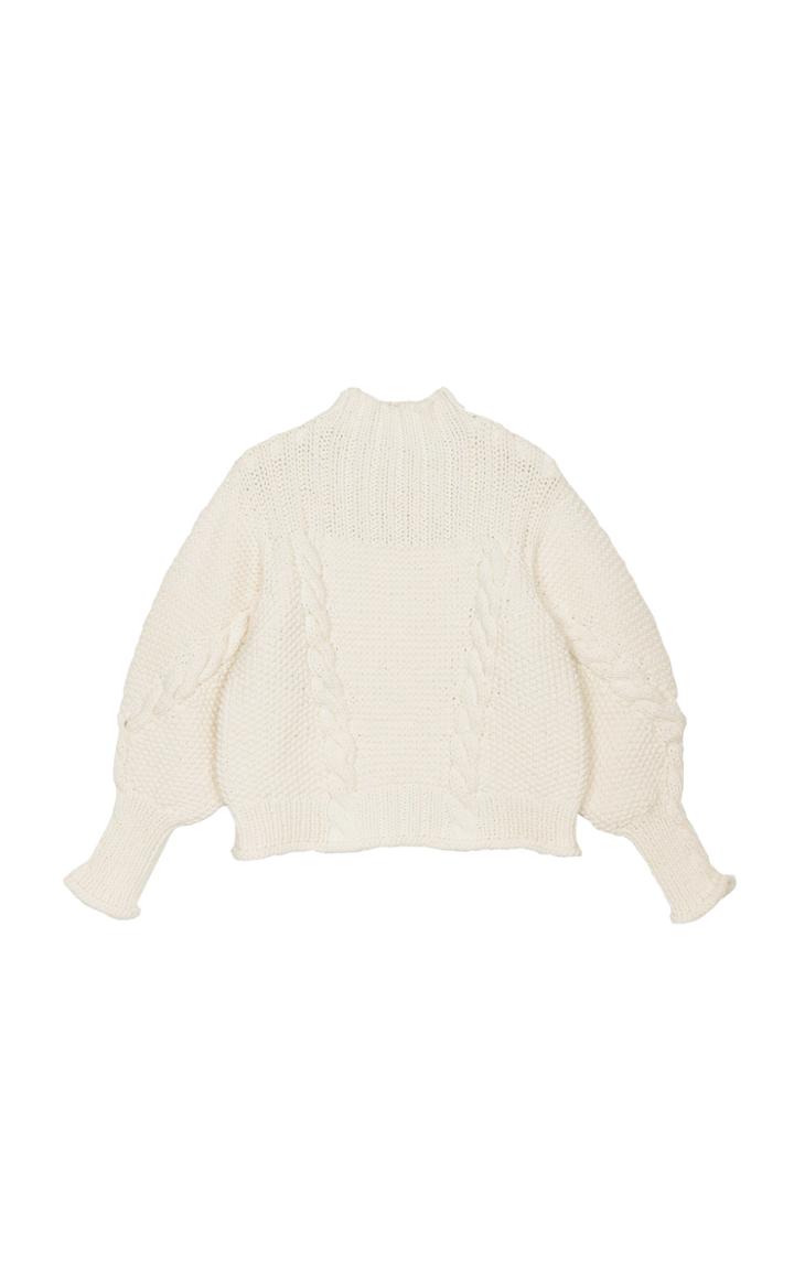 Moda Operandi Sayaka Davis Balloon-sleeve Cable-knit Sweater