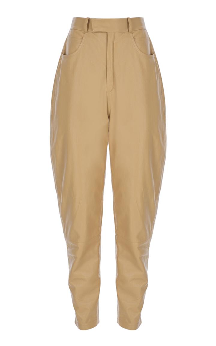 Moda Operandi Zeynep Aray Leather Cropped Balloon Pants