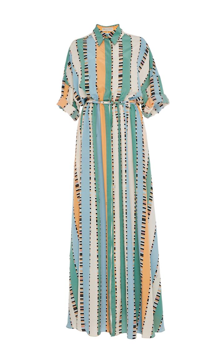 Emilio Pucci Striped Maxi Shirt Dress
