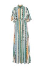 Emilio Pucci Striped Maxi Shirt Dress