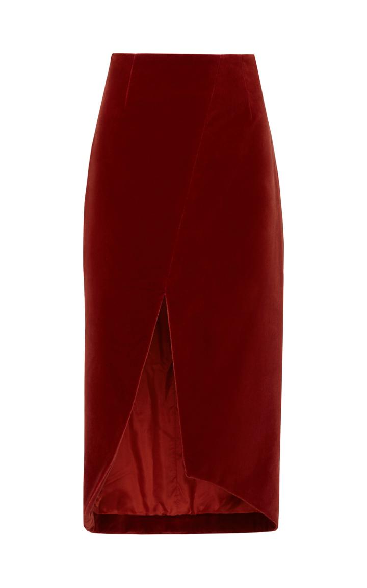 Marina Moscone Tulip Hem Pencil Skirt