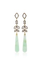 Sylva & Cie 18k Gold, Diamond And Chrysoprase Drop Earrings
