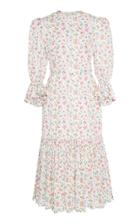 The Vampire's Wife Floral Song Bird Printed Cotton Maxi Dress