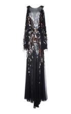 Roberto Cavalli Sequin Embellished Cold Shoulder Dress