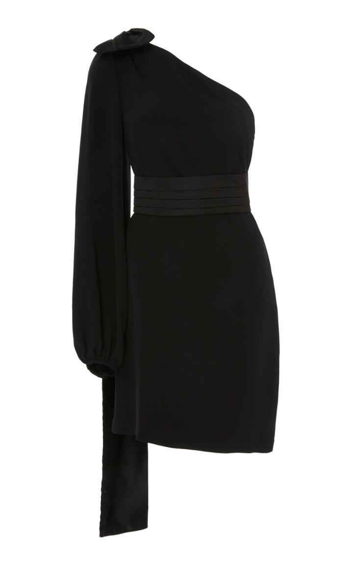 Markarian Nightshade One Shoulder Silk Mini Dress