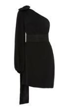 Markarian Nightshade One Shoulder Silk Mini Dress