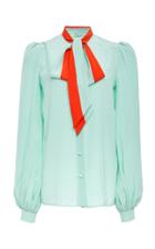 Givenchy Silk Crepe De Chine Shirt With Lavaliere Collar