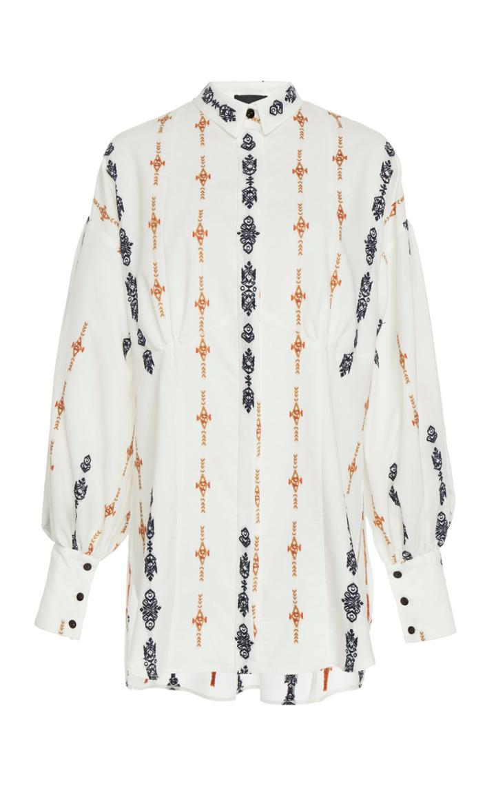 Costarellos Embroidered Cotton Shirt