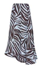 3.1 Phillip Lim High-waisted Zebra-print Silk Midi Skirt