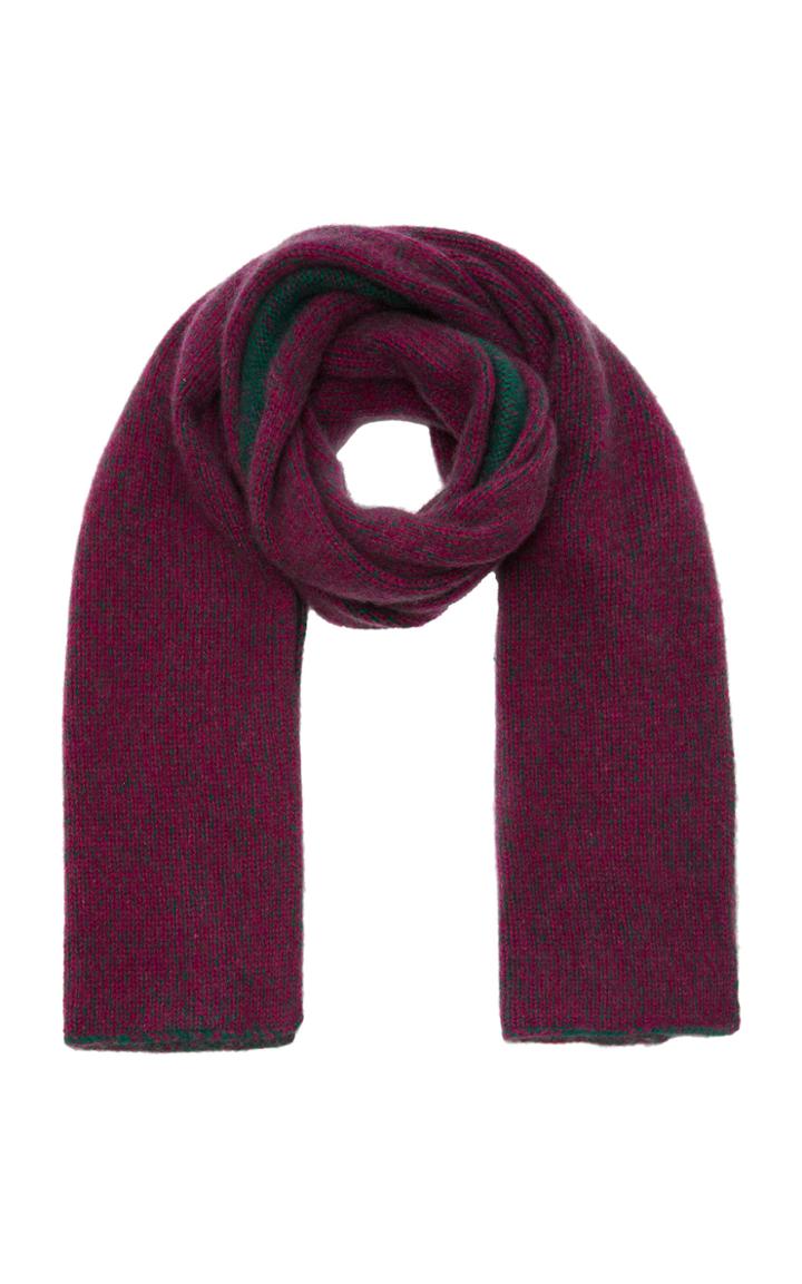 The Elder Statesman Two-tone Marled Cashmere Scarf