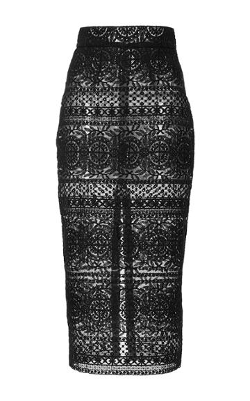 Kalmanovich Lace Pencil Skirt