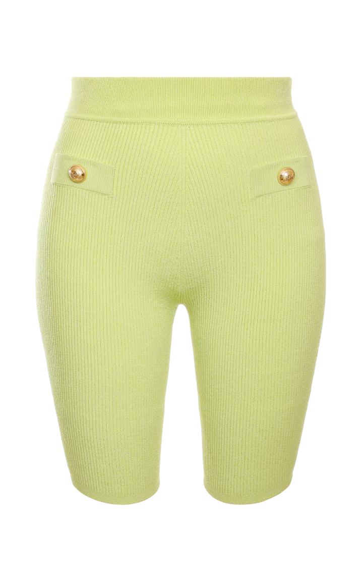 Moda Operandi Balmain Ribbed Knit Cycling Shorts